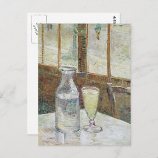 Cafe Table with Absinthe by Vincent Van Gogh ポストカード (正面/裏面)