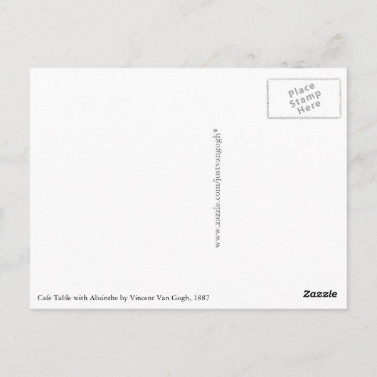 Cafe Table with Absinthe by Vincent Van Gogh ポストカード (裏面)