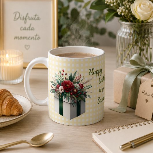 Café Taza de cumpleaños コーヒーマグカップ
