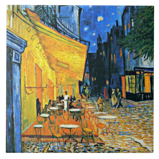 Cafe Terrace by Vincent van Gogh, タイル (正面)