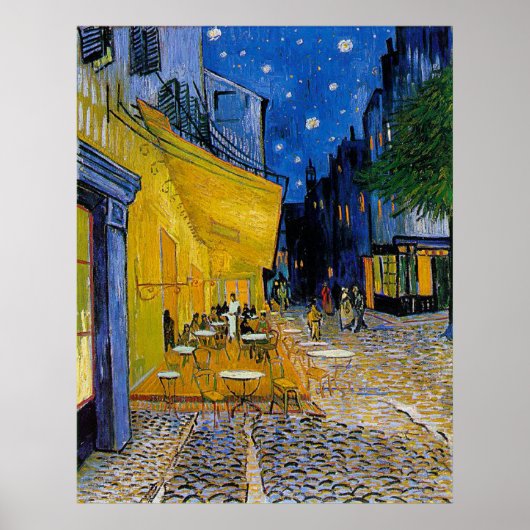 Cafe Terrace by Vincent van Gogh ポスター (正面)