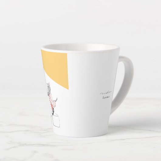 Cafe Time with Cats カフェラテマグ (右アングル)