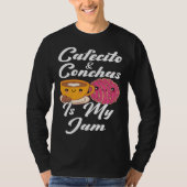 Cafecito & Conchas Is My Jam Cute Spanish Pun Coff Tシャツ (正面)