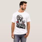 Caferacerのヘルメット Tシャツ (正面フル)