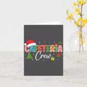 Cafeteria Crew Christmas Holiday School Staff Food カード (黄色い花)