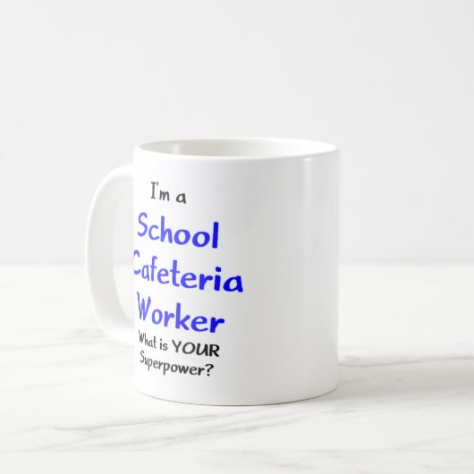 cafeteria worker school コーヒーマグカップ (正面左)
