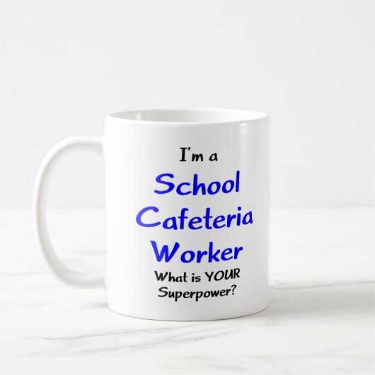 cafeteria worker school コーヒーマグカップ (左)