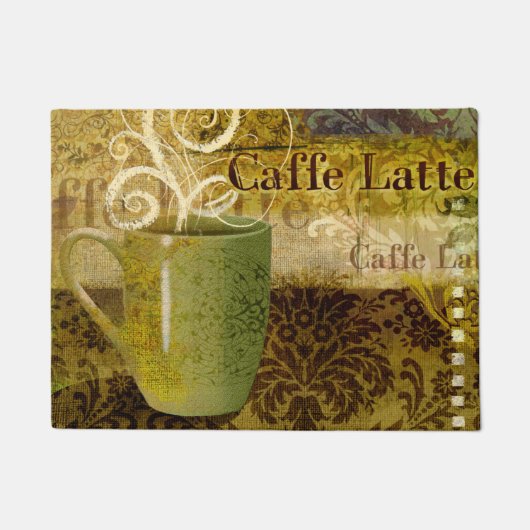 Caffeのラテ ドアマット (正面)