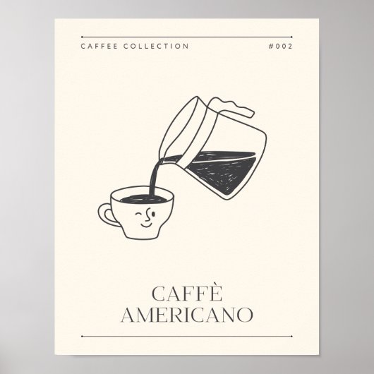 Caffe Americanoキッチンポスター ポスター (正面)