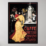 CAFFE ESPRESSO SERVIZIO ISTANTANEO Coffee Italian ポスター<br><div class="desc">Restored! High resolution reproduction,  Photoshop sharpened for crisp prints,  digital retouched and restored for tears,  smudges,  and missing elements. CAFFE ESPRESSO SERVIZIO ISTANTANEO Coffee Italian Cafe Poster Advertisement.</div>