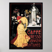 CAFFE ESPRESSO SERVIZIO ISTANTANEO Coffee Italian ポスター (正面)