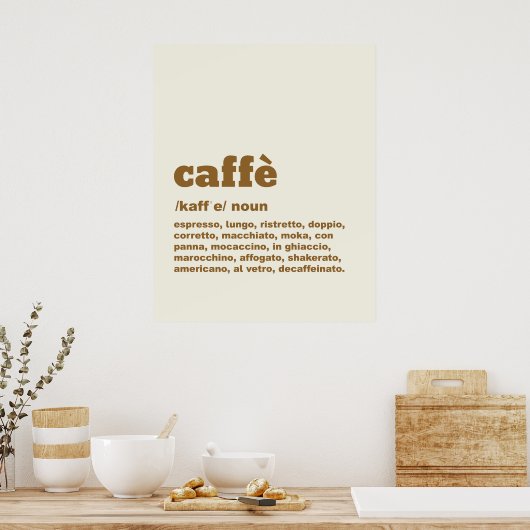 Caffè Poster ポスター (キッチン)