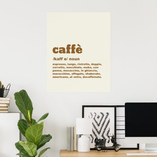 Caffè Poster ポスター (ホームオフィス)
