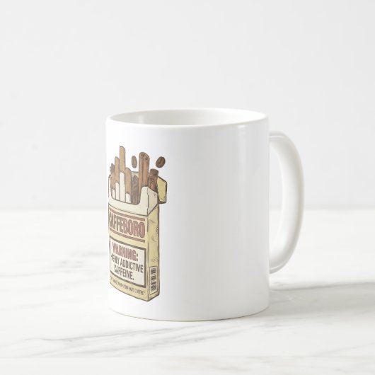 Caffeboro Highly Addictive Caffeine Coffee Mug コーヒーマグカップ (正面右)