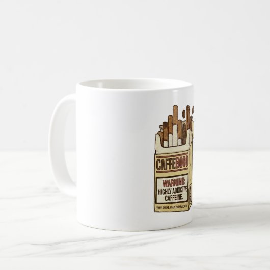 Caffeboro Highly Addictive Caffeine Coffee Mug  コーヒーマグカップ (正面左)