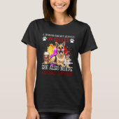 Caffee And Dog Coffee And German Shepherd Tシャツ (正面)