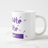 CaffeinateおよびEducateおもしろいことわざ先生名 ジャンボコーヒーマグカップ (右)