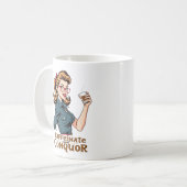 CaffeinateとSubour Sassyレトロ コーヒーマグカップ (正面左)