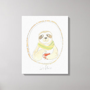 Caffeinatedのかわいこちゃん Sloffee キャンバスプリント