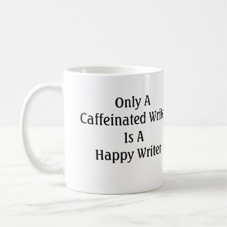 Caffeinatedの作家だけ幸せな作家です コーヒーマグカップ