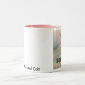Caffeinatedの子馬のPogoの子馬 ツートーンマグカップ (中央)