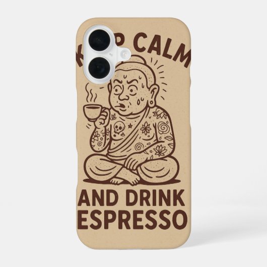 Caffeinatedコール iPhone 16ケース (裏面)