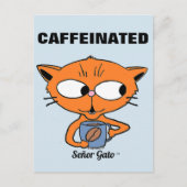 「CAFFEINATED」セニョールGatoとコーヒーマグ ポストカード (正面)