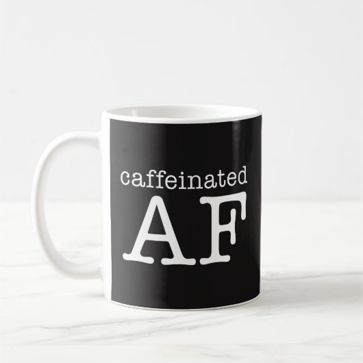 Caffeinated AFのおもしろいなコーヒー・マグ-カフェイン常習者 コーヒーマグカップ (左)