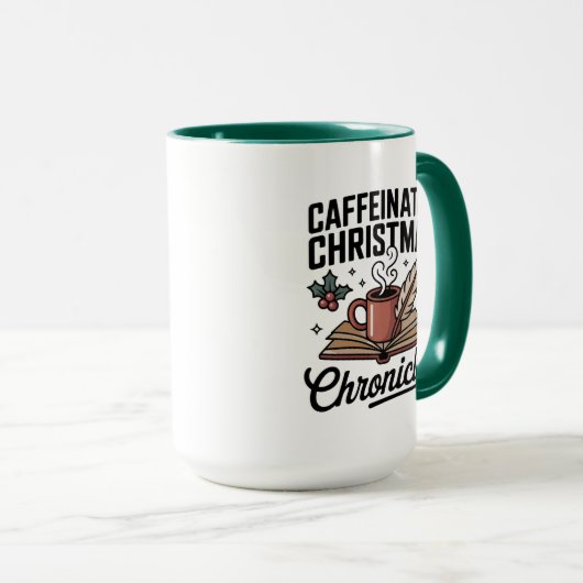 Caffeinated Christmas Chronicles Mug Holiday Fun マグカップ (正面右)
