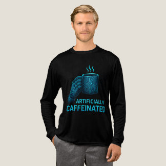 "Caffeinated Engineer -コーヒー用の幾何学的デザイン トライブレンドTシャツ