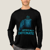 "Caffeinated Engineer -コーヒー用の幾何学的デザイン トライブレンドTシャツ (正面)