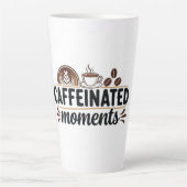 Caffeinated Moments - Coffee Lover Design カフェラテマグ (正面)