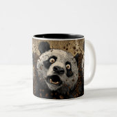 Caffeinated Panda ツートーンマグカップ (正面右)