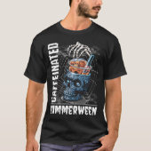 Caffeinated Summerween Skeleton Coffee Halloween Tシャツ (正面)