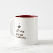 Caffeine Addict Minimalistic Design Coffee Mug ツートーンマグカップ (正面左)