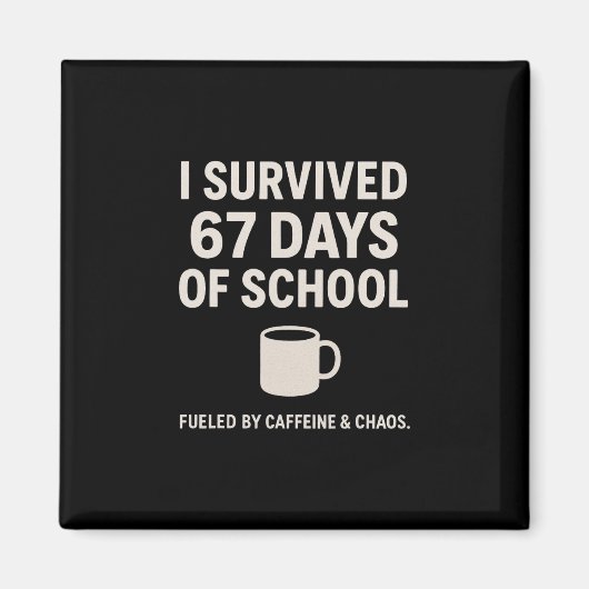 Caffeine And Chaos Funny Teacher Student 6-7 Meme マグネット (正面)