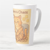 Caffeine and Choas Coffee Mug カフェラテマグ (右アングル)