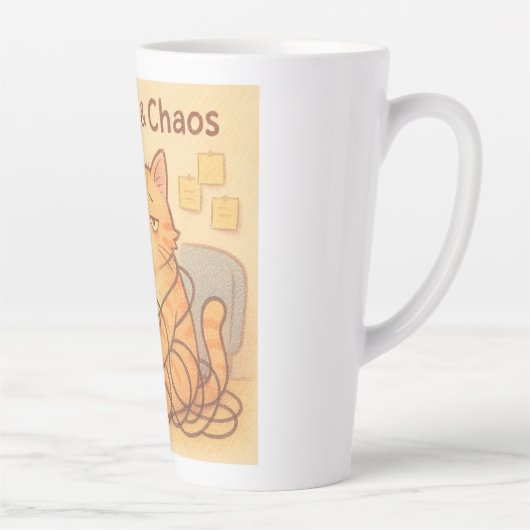 Caffeine and Choas Coffee Mug カフェラテマグ (右)