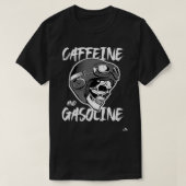 Caffeine and Gasoline - Skull Helmet - Racing Tシャツ (デザイン正面)