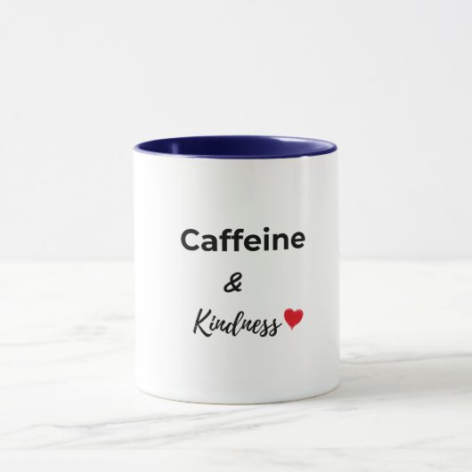 Caffeine and kindness coffee lover マグカップ (中央)