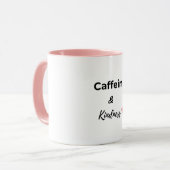 Caffeine and kindness coffee lover マグカップ (正面左)
