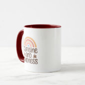 Caffeine and Kindness Mug – Positive Coffee Quote  マグカップ (正面左)