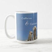 Caffeine & Canines. | Fun Modern Dog Lover Coffee コーヒーマグカップ (左)