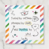 Caffeine Chaos Thank You autism SEN teacher SENCO フェイバータグ (正面)