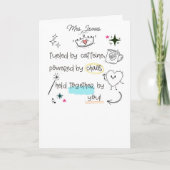 Caffeine Chaos Thank You Card SENCO SEN teacher カード (正面)