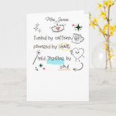 Caffeine Chaos Thank You Card SENCO SEN teacher カード (黄色い花)