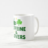 Caffeine & Clovers – アイルランドコーヒー愛好家 コーヒーマグカップ (正面右)
