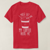 Caffeine Coffee Drinking Barista Coffee Tシャツ (デザイン正面)