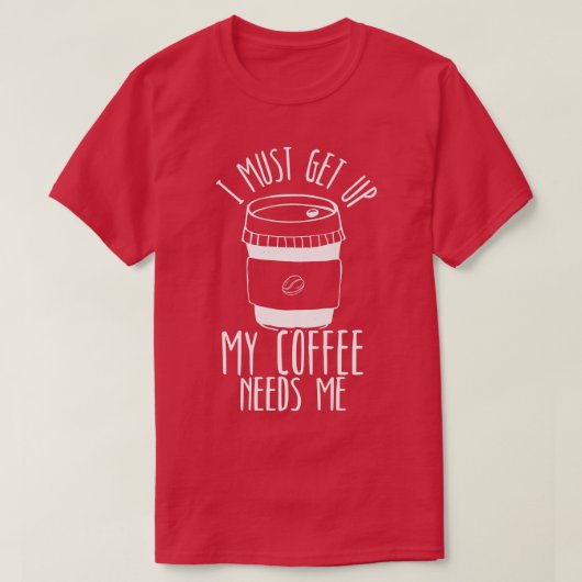 Caffeine Coffee Drinking Barista Coffee Tシャツ (デザイン正面)