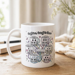 Caffeine, Cutoff & Chaos – Synth Nerd Kaffee コーヒーマグカップ